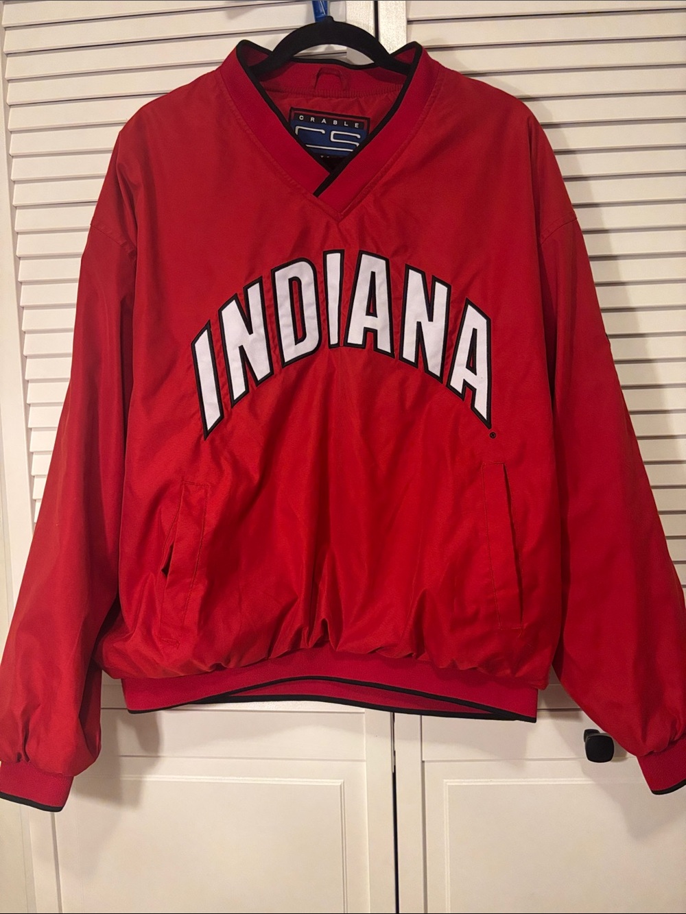 Vintage Crable Sportswear Red Indiana Pullover Windbreaker